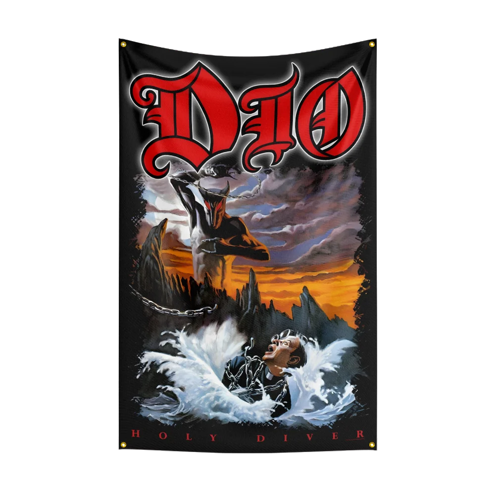 DIO Rock Band Flag 3x5 FT – High-Quality Polyester Digital Printed Banner for Wall Art or Outdoor Decoration - Premium flag from Lizard Vigilante - Just $17.99! Shop now at Lizard Vigilante