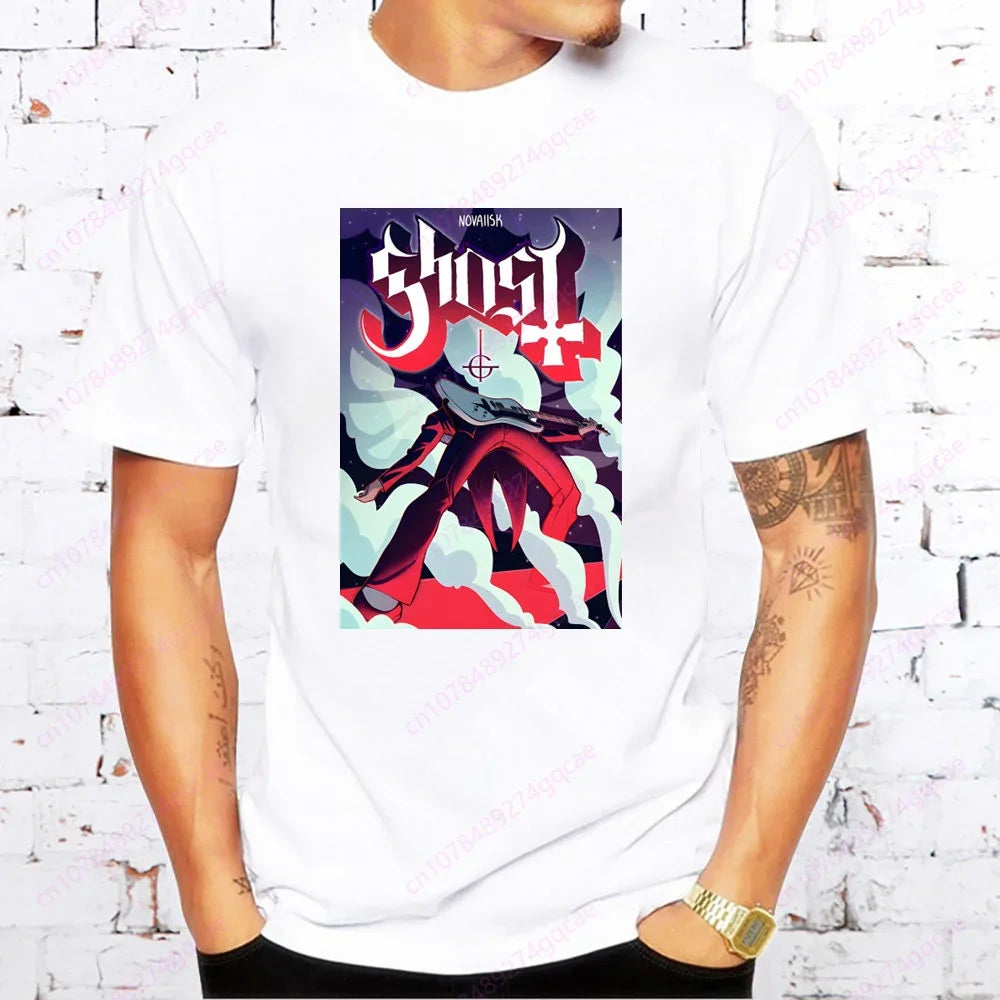 “ECHOES OF THE DAMNED” – GHOST Band Heavy Metal Tee for Men | Summer Fashion T-Shirt for the Loud, the Lost & the Legends - Premium t-shirts from dsers - Just $22.99! Shop now at Lizard Vigilante