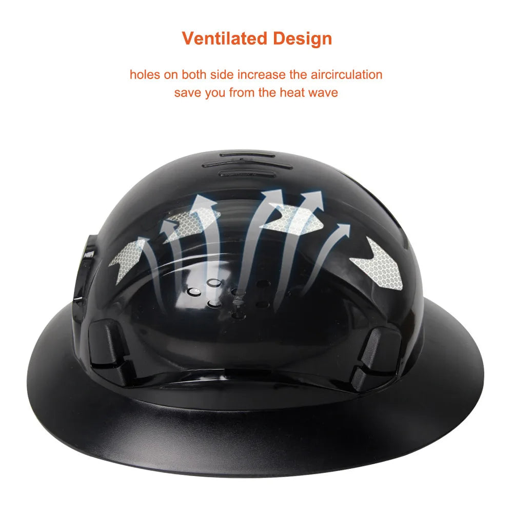 CE-Certified Full Brim Safety Helmet – Reflective, Durable Hard Hat for Construction, Engineering, and Rescue Work – Adjustable Fit with ANSI Standard Protection - Premium helmet from Lizard Vigilante - Just $43.88! Shop now at Lizard Vigilante