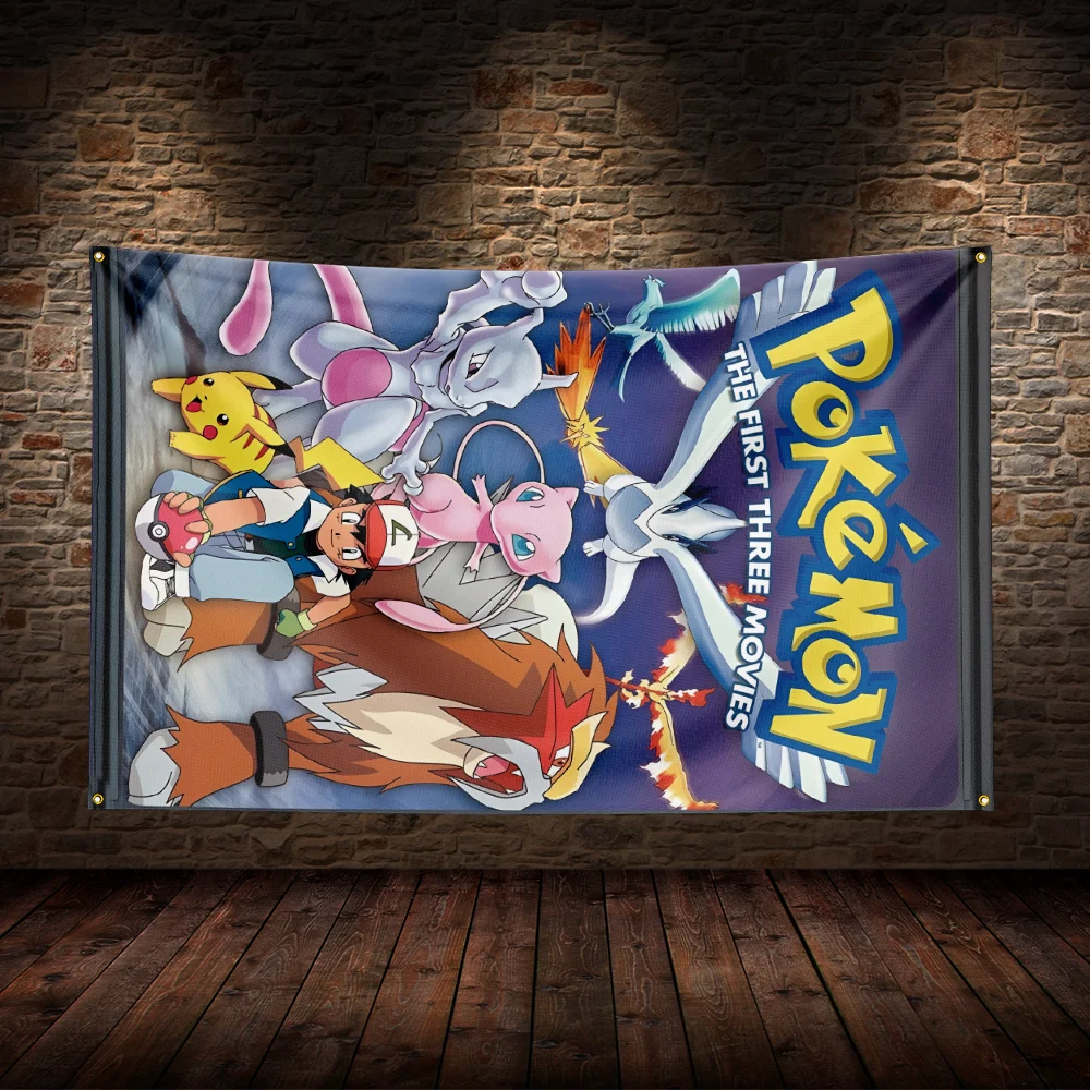 3x5 Ft Pokémon Adventure Flag – Printed Movie Poster Warrior Themed Tapestry, Perfect for Party, Yard, and Wall Decor - Premium flag from Lizard Vigilante - Just $17.99! Shop now at Lizard Vigilante