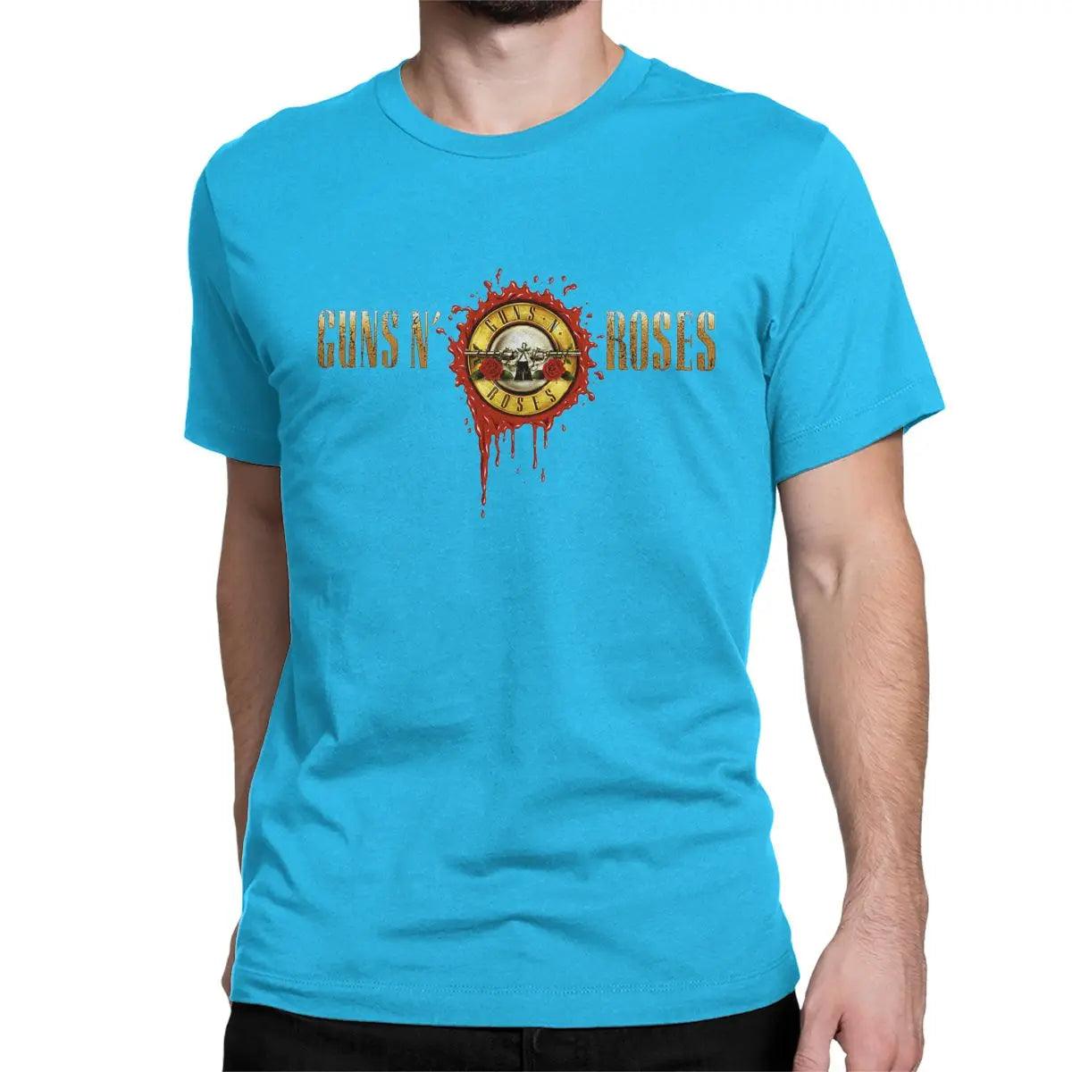 Guns N Rose Heavy Metal T-Shirt Men Women's Round Collar Pure Cotton T Shirts Steampunk Music Tee Shirt Classic Tops - Premium T-Shirt from Lizard Vigilante - Just $23.99! Shop now at Lizard Vigilante