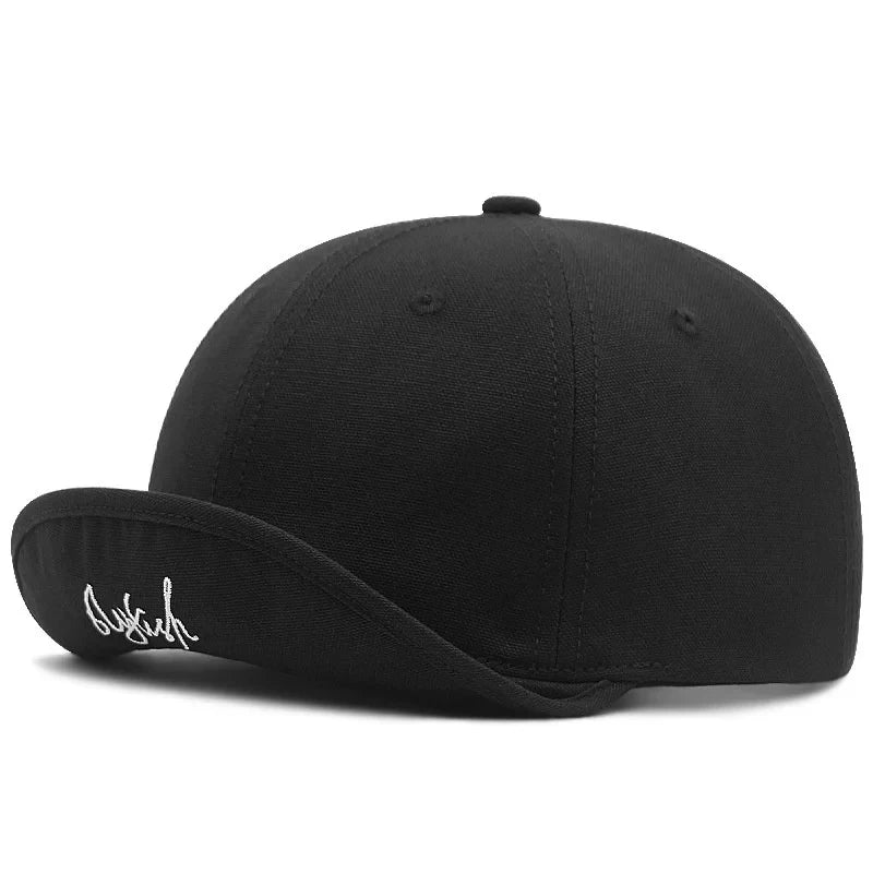 Large Head Up-turn Peak Snapback Hat Man Woman 5CM Short Brim Baseball Cap 55-60cm 60-65cm - Premium  from Lizard Vigilante - Just $40.99! Shop now at Lizard Vigilante