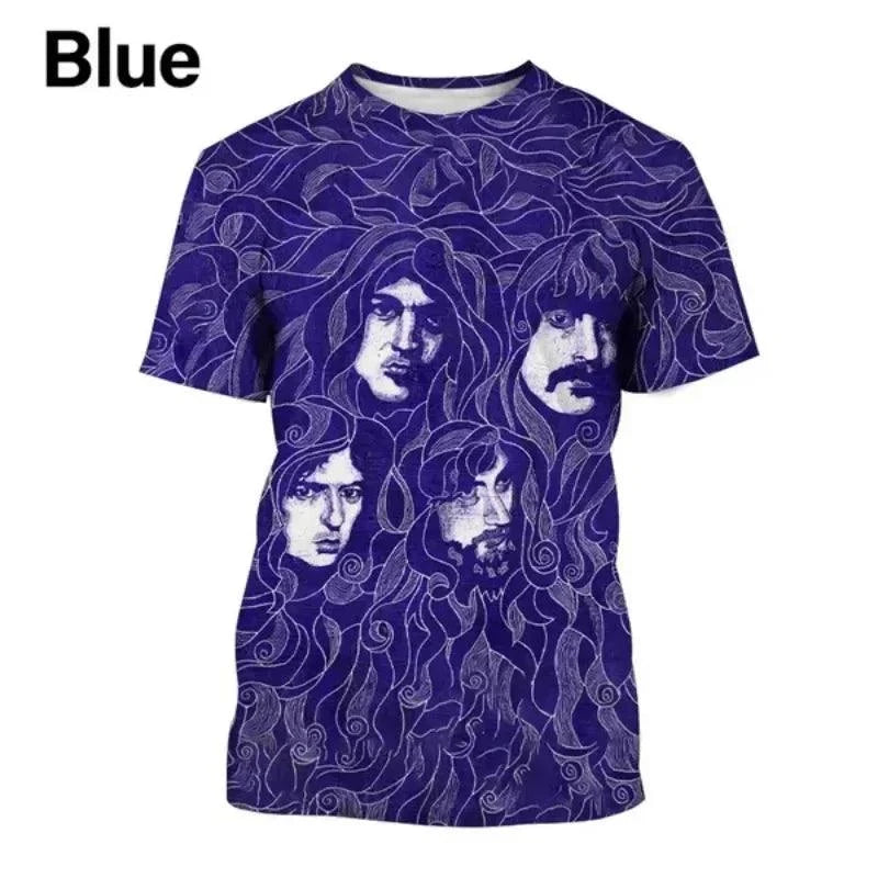 3D Heavy Metal Rock Band T-Shirt – Casual Men's Round Neck Short-Sleeve, Perfect for Summer Cosplay - Premium T-Shirt from Lizard Vigilante - Just $23.88! Shop now at Lizard Vigilante