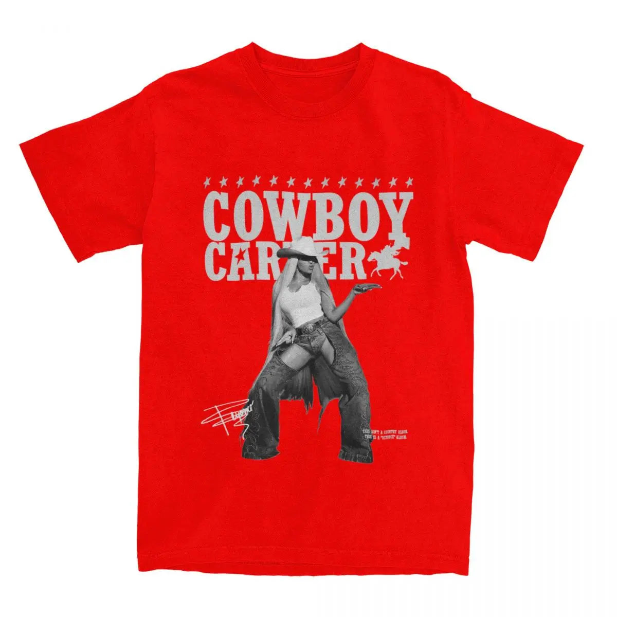 Beyoncé 'Rock Cowboy Carter Act II' Album Tee – Iconic Cotton Shirt for Men & Women – Hipster Short Sleeve Round Neck T-Shirt - Premium T-Shirt from Lizard Vigilante - Just $23.88! Shop now at Lizard Vigilante