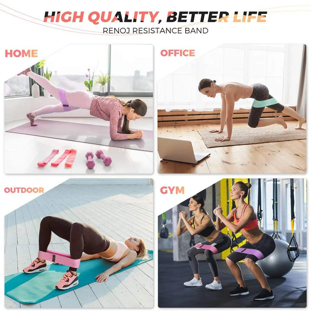 Women's Fitness Resistance Bands Buttocks Exercise Suitable for Hips Legs Elastic Cloth Rubber Bands Sport Equipment - Premium Resistance bands from Lizard Vigilante - Just $18.99! Shop now at Lizard Vigilante