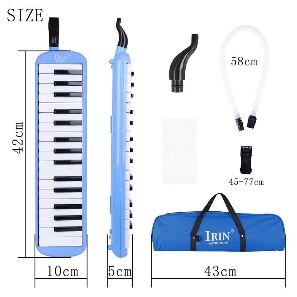 IRIN 32 Keys Melodica Piano Keyboard Style Musical Instrument Harmonica Mouth Organ With Carrying Bag Mouthpiece Educational Gift - Lizard Vigilante