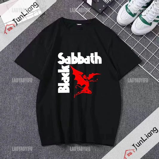 Black Sabbath T-shirts for Women Heavy Metal Rock Unisex Streetwear Women's T-shirt Harajuku Men's Clothing Tops Goth Clothes - Premium T-Shirt from Lizard Vigilante - Just $23.99! Shop now at Lizard Vigilante