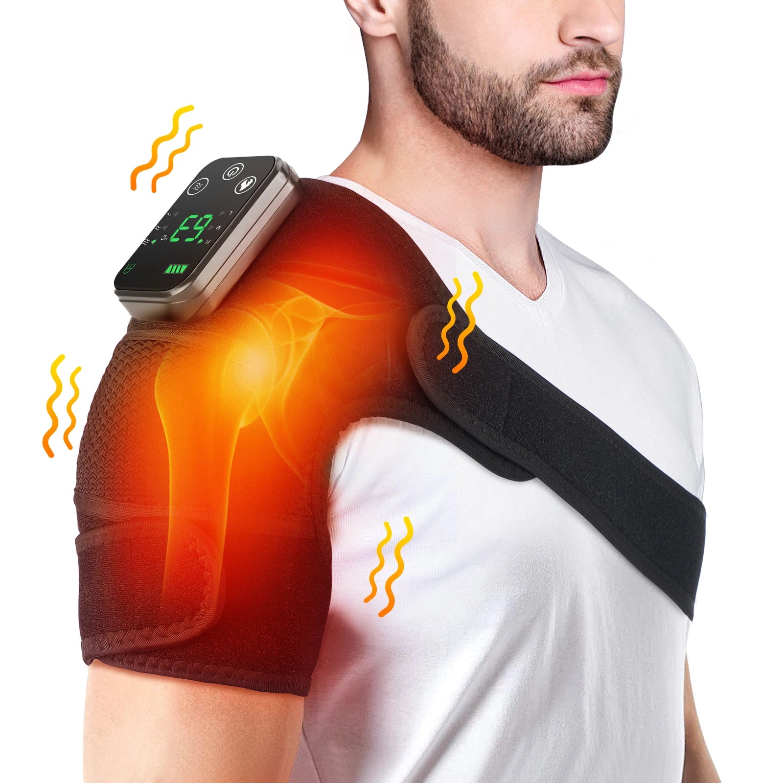 Electric Heating Knee Massager Joint Elbow Knee Pad Shoulder Pad Vibration Knee Shoulder Massage Health Care - Premium  from Lizard Vigilante - Just $23.99! Shop now at Lizard Vigilante