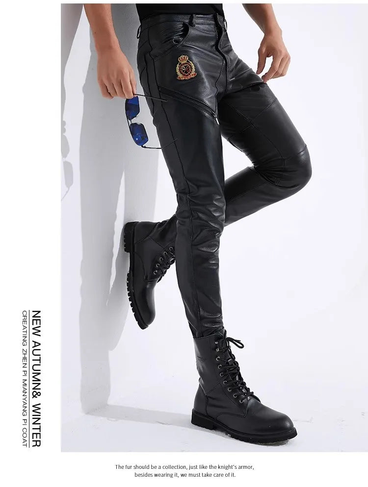 Iron Venom Sheepskin Ride-Lock Moto Pants — Genuine Leather Winter Armor for Street Kings
