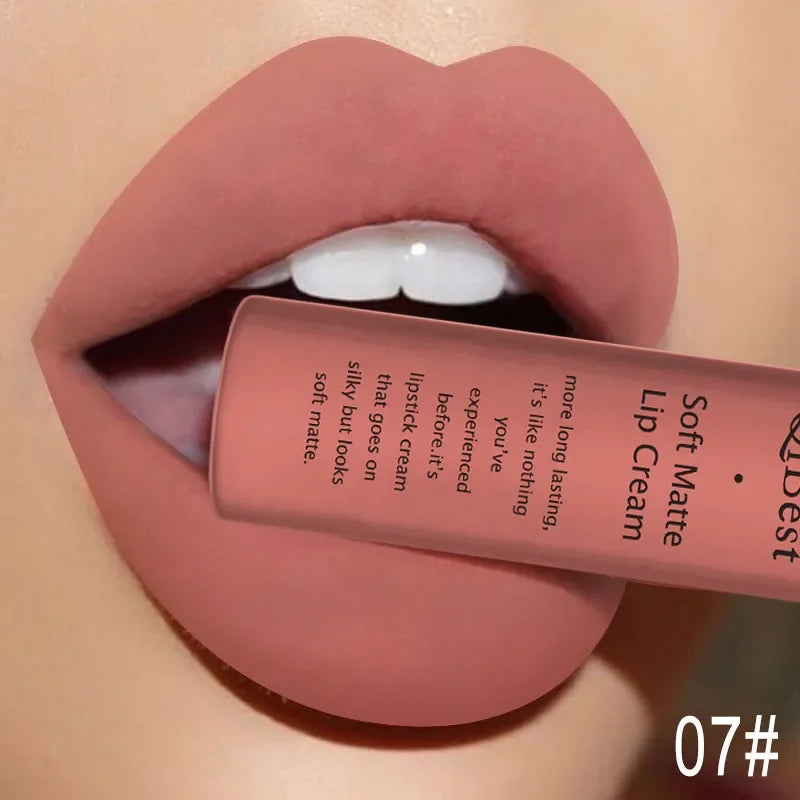 Matte Liquid Lipstick Waterproof Long Lasting Sexy Velvet Lip Gloss Nude Pigment Red Black Women Beauty Makeup Cosmetics
