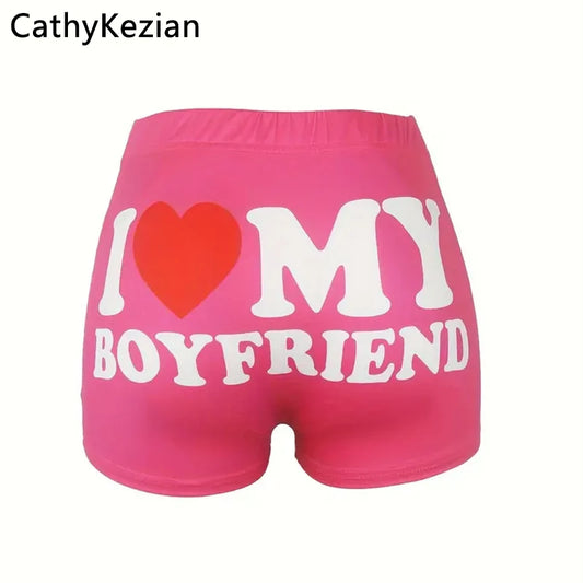 Women Shorts Sleep Bottoms Pajamas Boxers Pink S M L Love Letter Printing Painted Design Soft Casual Fitness Sleep Breathable - Premium shorts from Lizard Vigilante - Just $19.99! Shop now at Lizard Vigilante