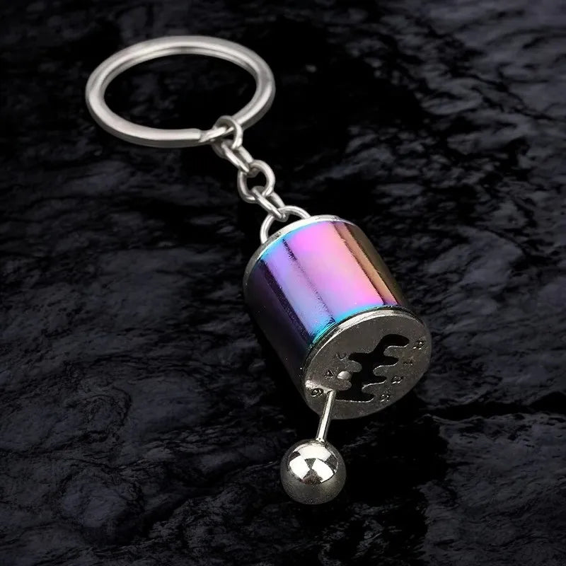 Personalized Keychain Creative Metal Mini Car Parts Manual Transmission Auto Keyring Accessories Key Ring Chain Men Lover Gift