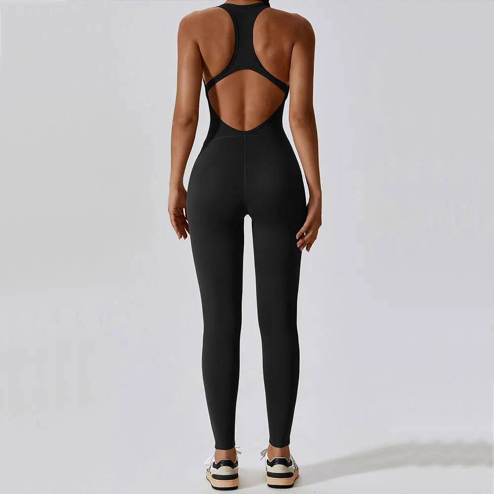 Seamless Yoga Jumpsuit - All-in-One Workout Outfit for Women - Premium bodysuit from Lizard Vigilante - Just $38.88! Shop now at Lizard Vigilante