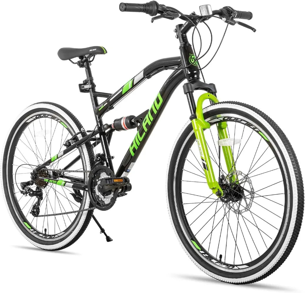 26-Inch Full-Suspension Mountain Bike – 21-Speed Drivetrain with Disc Brakes for Men and Women - Premium bike from Lizard Vigilante - Just $298.88! Shop now at Lizard Vigilante