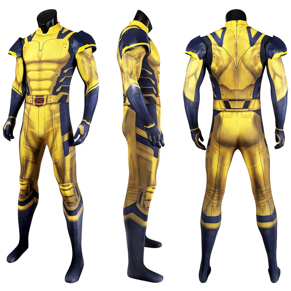 Wolverine Cosplay Costume James Howlett Jumpsuit Shoulder Armor Set 3D Printing Zentai Bodysuit Superhero Halloween Man Outfit - Premium Cosplay Costumes from Lizard Vigilante - Just $64.99! Shop now at Lizard Vigilante