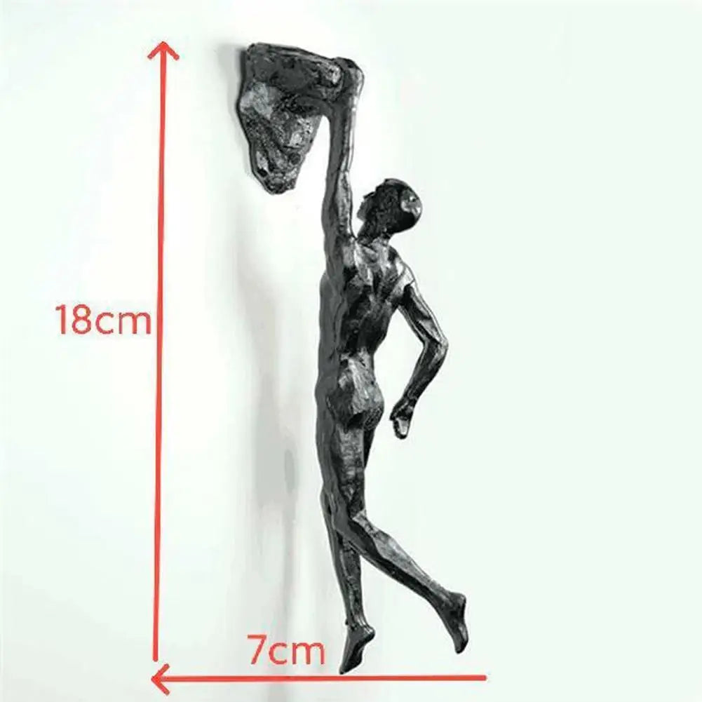2024 Christmas Modern Simplicity Athlete Resin Sculpture Creative Climbing Man Wall Sculptures Hand-Finished For Wall Art Statue