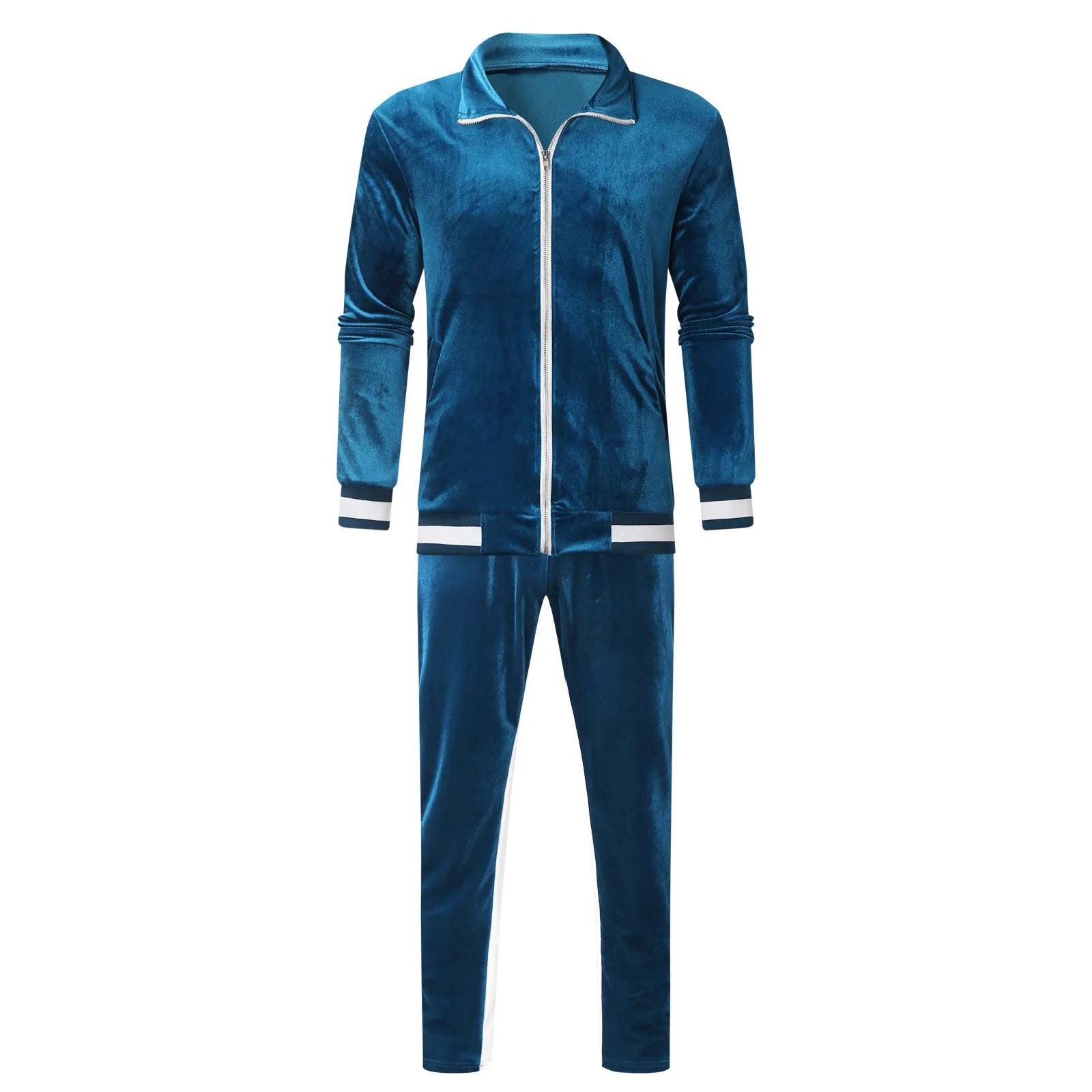 New 2025 Spring Autumn Men's Velvet Set Sport Suit Male Velour Thick Hoodies+ Pants Warm Sweatshirt Sportswear Tracksuit For Men - Premium  from Lizard Vigilante - Just $63.99! Shop now at Lizard Vigilante