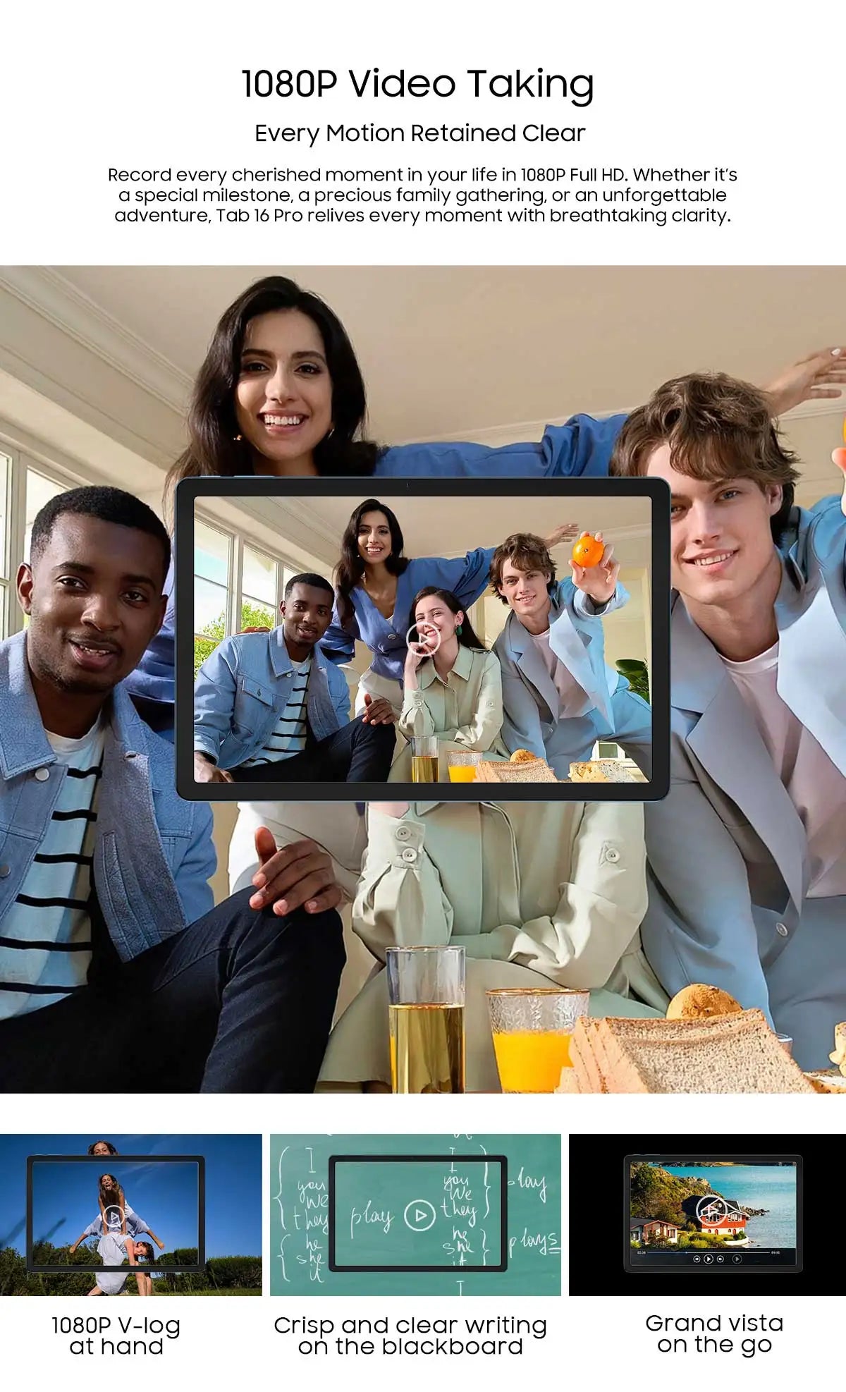 Blackview Tab 16 Pro Tablet PC 11'' FHD+ Display T616 Octa Core 24GB(8+16) RAM 256GB ROM 7700mAh 4G Tablets Android 14