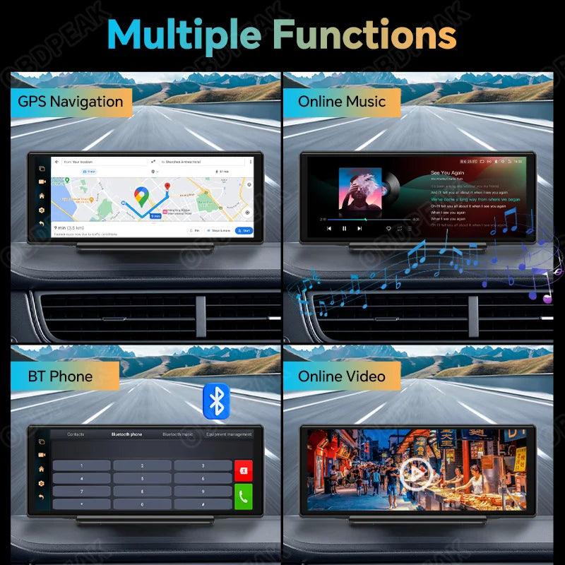 Android 13 AI Screen GPS Navigation K50 4G+64G 10.26 4G Carplay Android AUTO Dual Lens Dash Cam Rear View Mirror Video Recorder - Lizard Vigilante