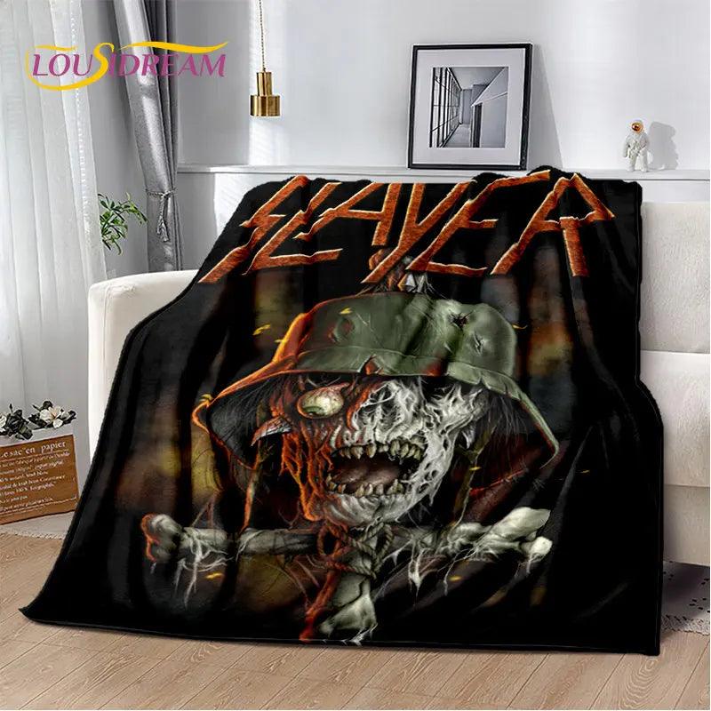 Slayer Heavy Metal Band Soft Plush Blanket,Flannel Blanket Throw Blanket for Living Room Bedroom Bed Sofa Picnic Cover Warm Kids - Lizard Vigilante