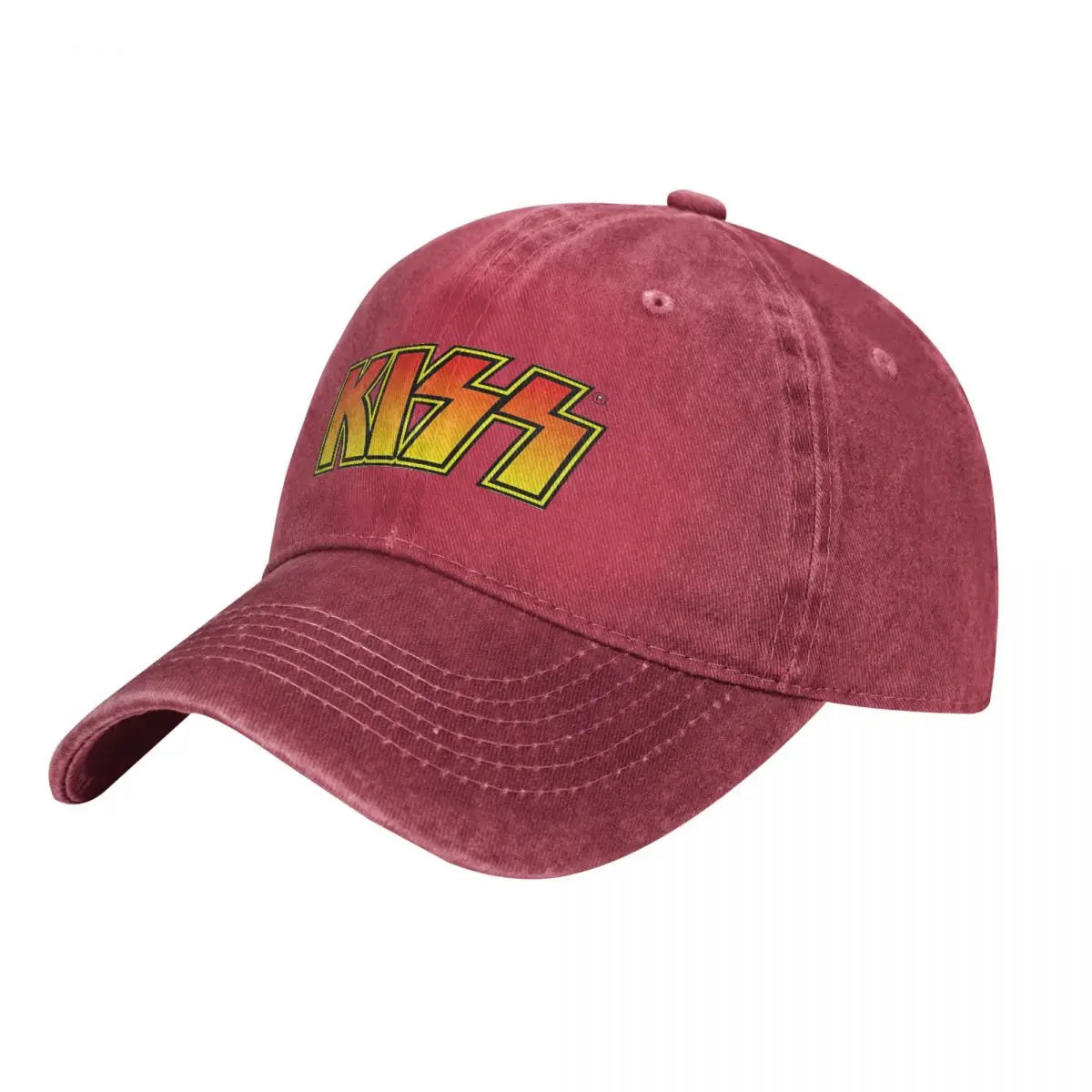 KISS Band Denim Baseball Cap – Custom Logo Trucker Hat for Men and Women, Vintage Heavy Metal Rock Cap - Premium hat from Lizard Vigilante - Just $24.88! Shop now at Lizard Vigilante