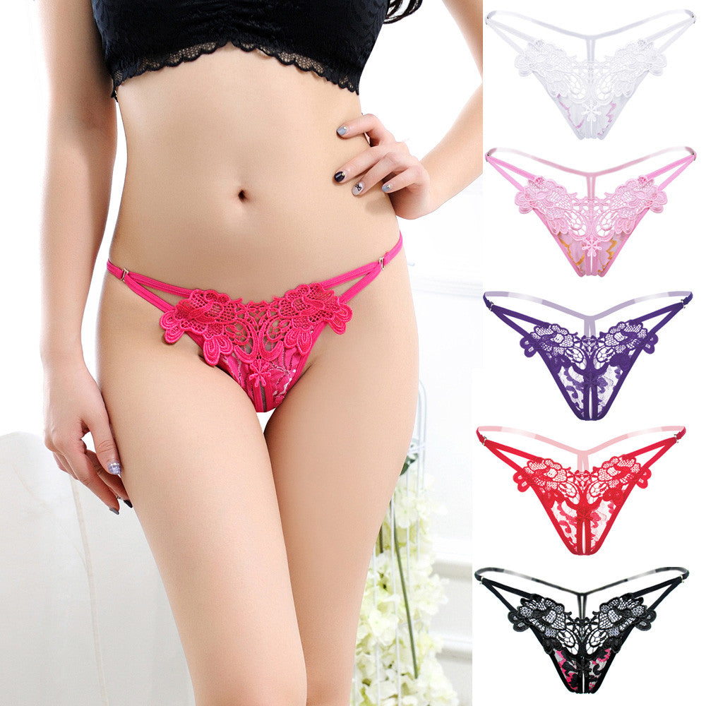 Women’s Plus Size Lace Thong – Sexy Low-Rise G-String, Floral Lace Temptation Lingerie - Premium thong from Lizard Vigilante - Just $16.66! Shop now at Lizard Vigilante