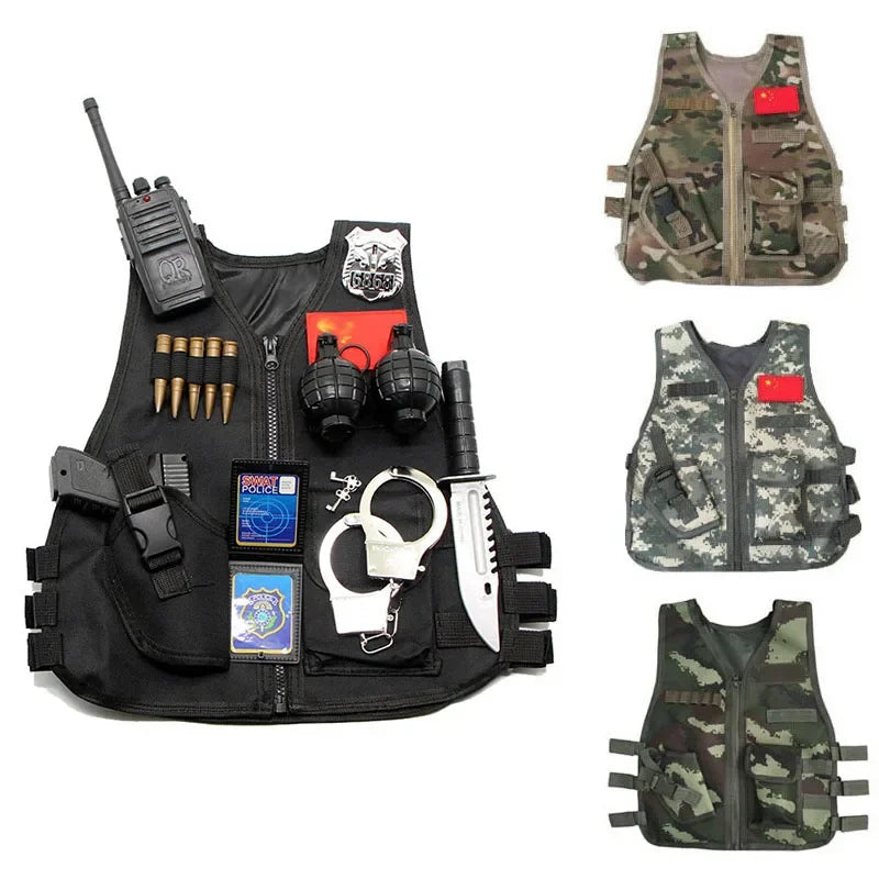 Kids' Tactical Camouflage Vest – Outdoor CS Game, Hunting, Fishing & Cosplay Gear for Boys and Girls - Premium vest from Lizard Vigilante - Just $28.88! Shop now at Lizard Vigilante