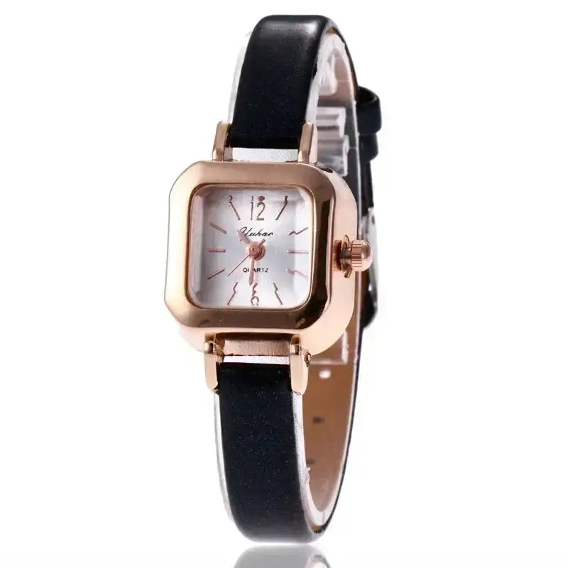 Women Watch Small Square Dial Thin Leather Strap Ladies Wristwatch Elegant Female Watches Casual Relogios Feminino Reloj