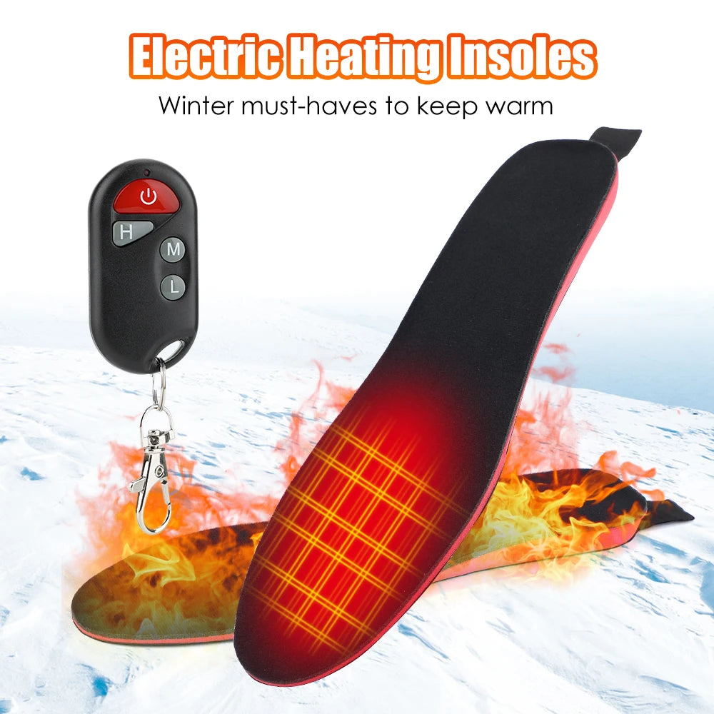 Electric Heating Insole Winter Foot Warmer Heated Shoes Insert Pads Mat With Controller Usb Rechargeable For Man Women Washable - Premium  from Lizard Vigilante - Just $48.99! Shop now at Lizard Vigilante