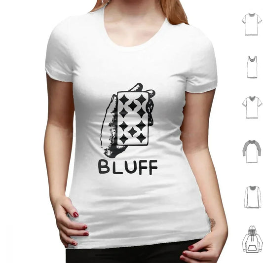 It's A Bluff T-Shirt – Big Size 100% Cotton Gambling Sketch Print Hoax Tee - Premium T-shirt from Lizard Vigilante - Just $28.88! Shop now at Lizard Vigilante