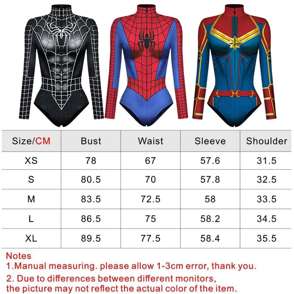 Sexy Superhero Cosplay Swim Bodysuit For Women — Spider, Iron, Deadpool-Inspired 3D Print Costume