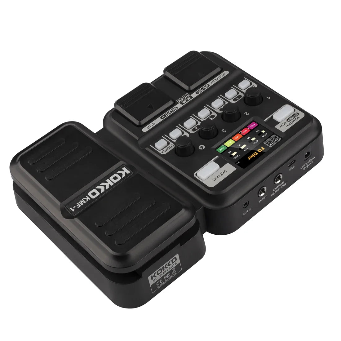 Kokko KMF-1 Synth Fury Guitar Pedal With 18 Amp Models IR 512 Sampling Drum Machine And Loop Chaos