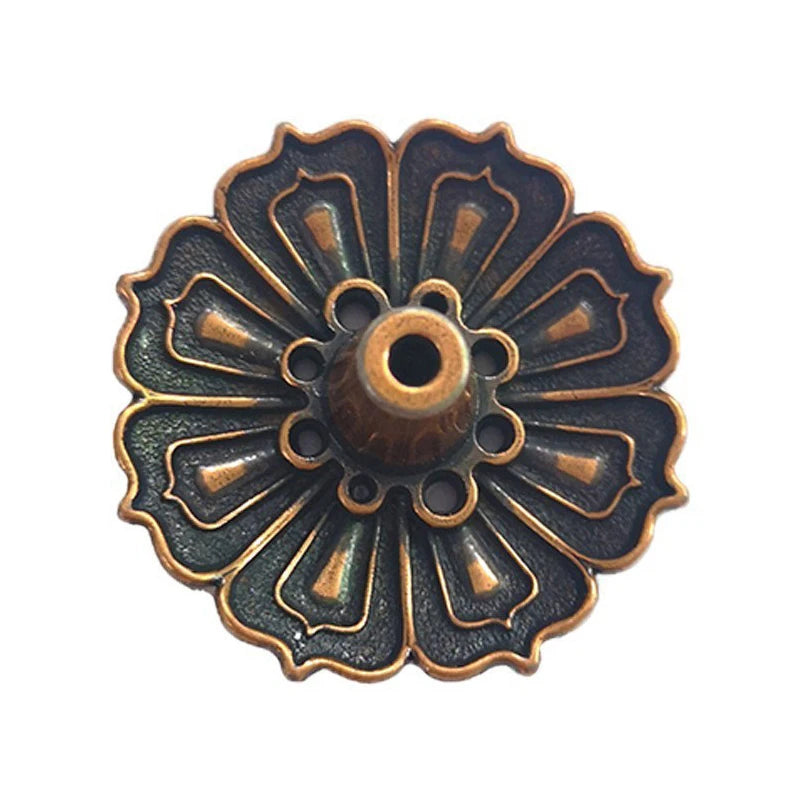 Alloy Lotus Incense Burner Plate – Bronze Nasturtium Aromatherapy Holder for Buddhism & Yoga, Durable Metal Censer for Living Room & Temple Use - Premium incense burner plate from Lizard Vigilante - Just $11.99! Shop now at Lizard Vigilante