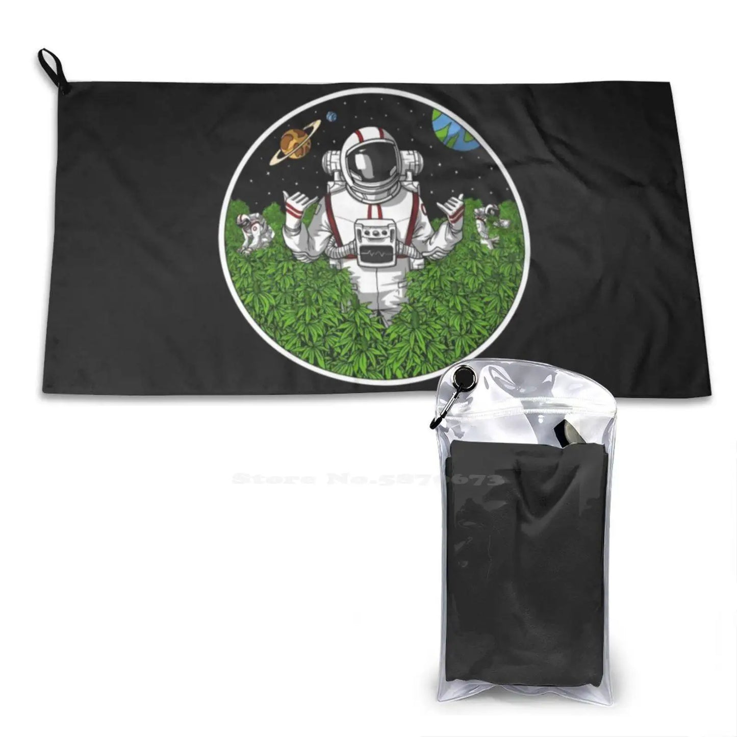 Astronaut Stoner Sport Towel – Quick-Dry Beach & Outdoor Towel - Premium towel from Lizard Vigilante - Just $21.99! Shop now at Lizard Vigilante