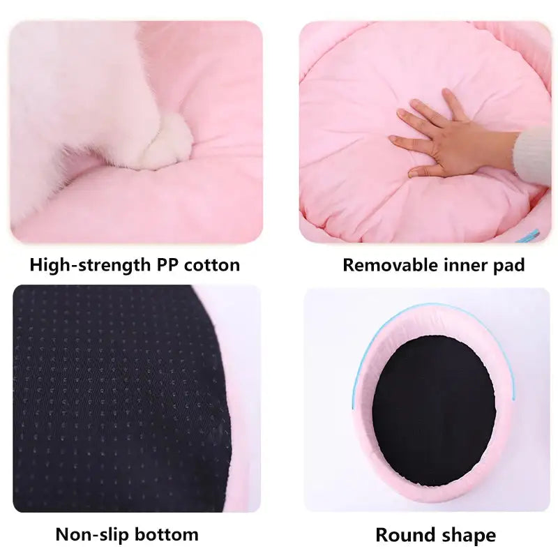 Cat House Bed Cute Cat Bed Rainbow Tent Pet Dog Sleeping Pad Winter Warm Deep Sleep Cat Nest Comfortable Breathable Cat House