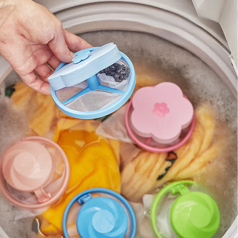 1-10pcs Pet Hair Remover Washing Machine Floating Lint Filter Bag Clothes Hair Cleaning Cat Hair Catcher Reusable Laundry Tools