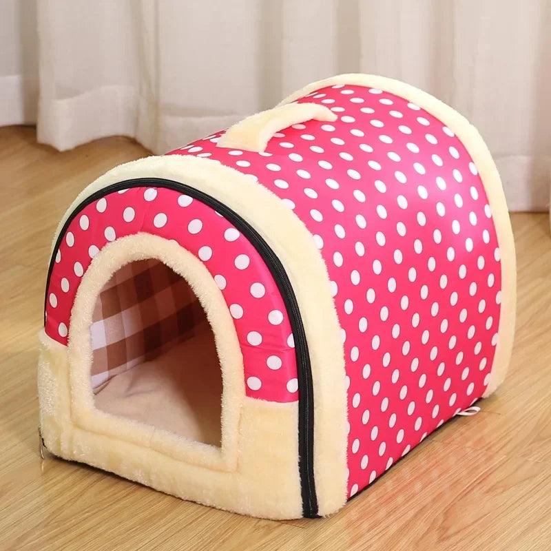 Winter Pet Cat Bed Foldable Dog House Dog Villa Sleep Kennel Removable Nest Warm Enclosed Cave Sofa Big Dog Kennel Pet Supplies - Premium pet bed from Lizard Vigilante - Just $19.99! Shop now at Lizard Vigilante