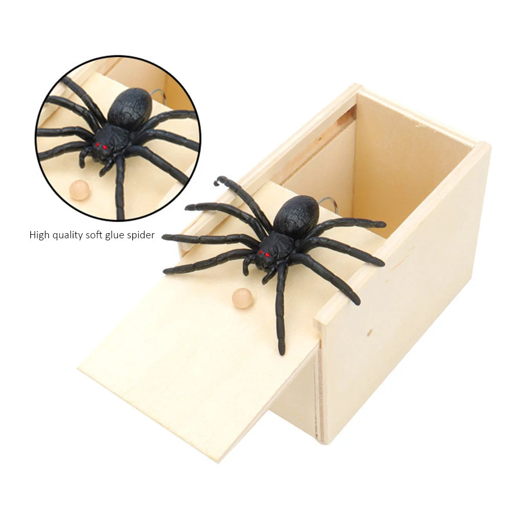 Spider Wooden Fun  Prank Box Surprise Happy Box Gags Practical Joke Scare Toys Novelty Halloween Gifts for Friends DROPSHIPPING - Premium prank gift from Lizard Vigilante - Just $13.99! Shop now at Lizard Vigilante