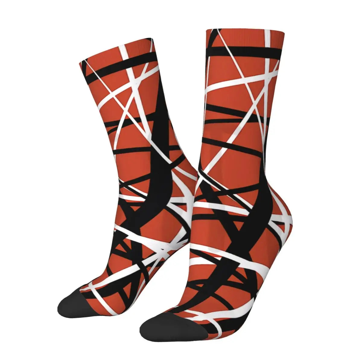 Eddie Van Halen Stripe Socks That Will Make You Feel Like a Guitar God - Premium socks from Lizard Vigilante - Just $19.84! Shop now at Lizard Vigilante