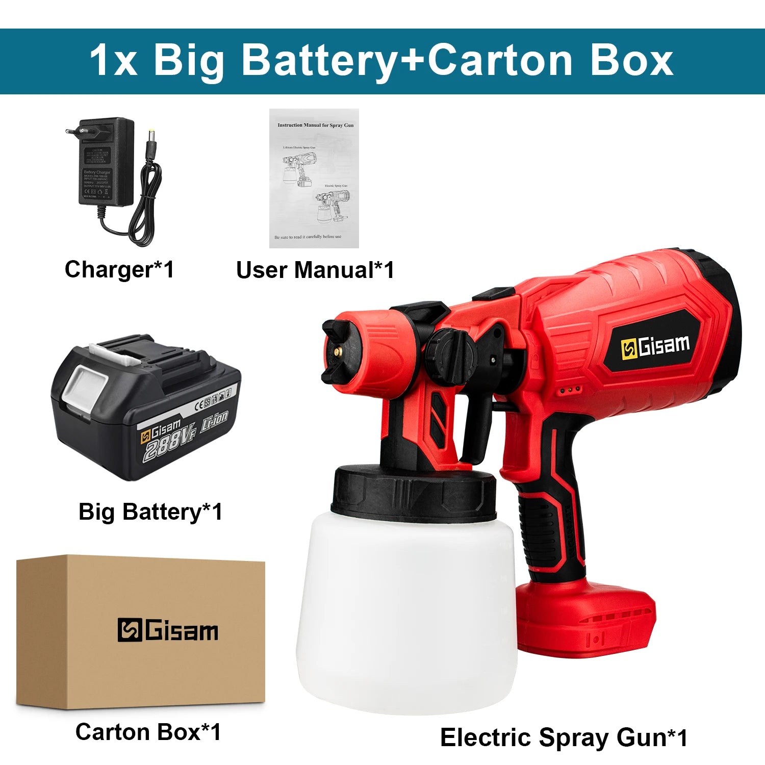 Easy To Use, 1000ML Cordless Electric Spray Gun High Power HVLP Paint Sprayer Auto Furniture Steel Coating Airbrush For Makita 18V Battery - Premium paint sprayer from Lizard Vigilante - Just $62.99! Shop now at Lizard Vigilante