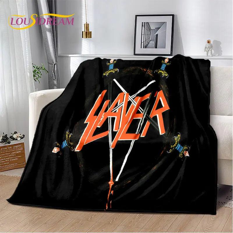 Slayer Heavy Metal Band Soft Plush Blanket,Flannel Blanket Throw Blanket for Living Room Bedroom Bed Sofa Picnic Cover Warm Kids - Lizard Vigilante