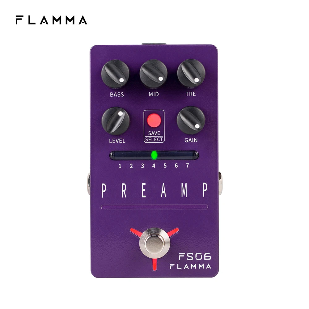 ⚡ FLAMMA FS06 Tone Reaper Preamp Pedal — 7-Channel Digital Amp Simulator with Preset Slots, Dual Modes & Built-In Cab Simulation