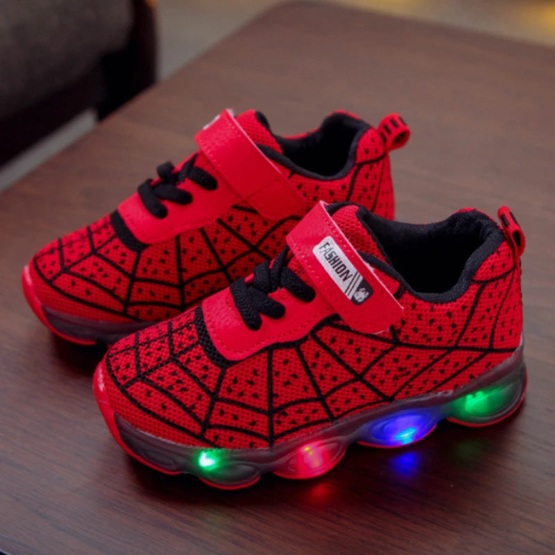 Disney Spiderman Kids Sneakers – Light-Up Breathable Shoes for Boys - Premium Shoes from Lizard Vigilante - Just $28.88! Shop now at Lizard Vigilante