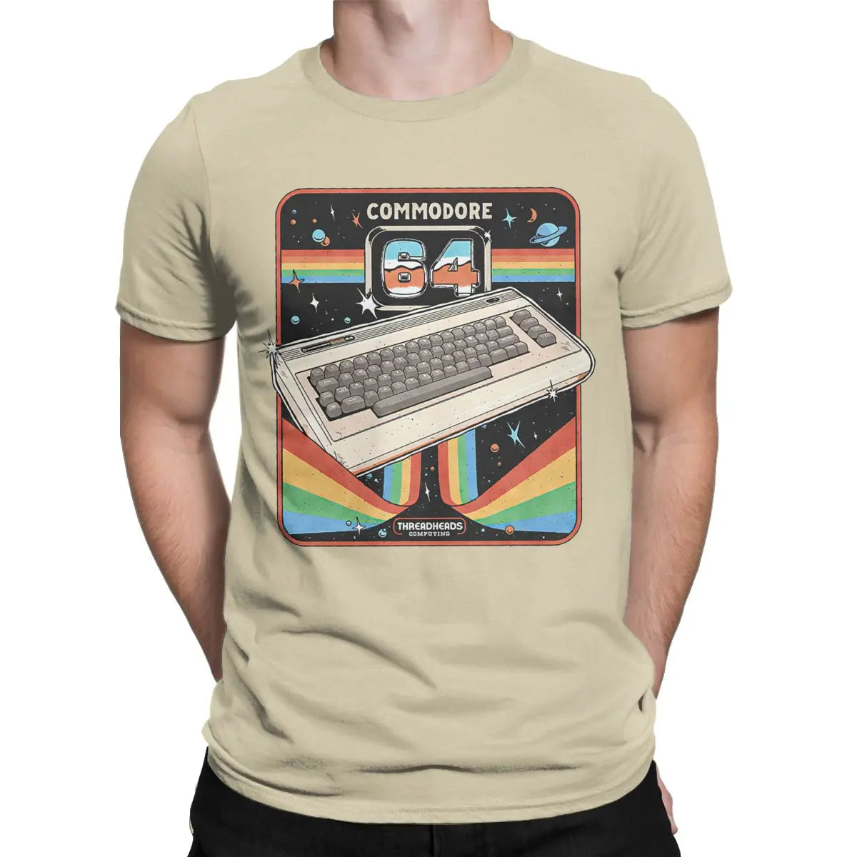 Retro Commodore 64 Advanced Home Computer Tee – Vintage Graphic T-Shirt for Tech Enthusiasts - Premium T-Shirt from Lizard Vigilante - Just $23.88! Shop now at Lizard Vigilante