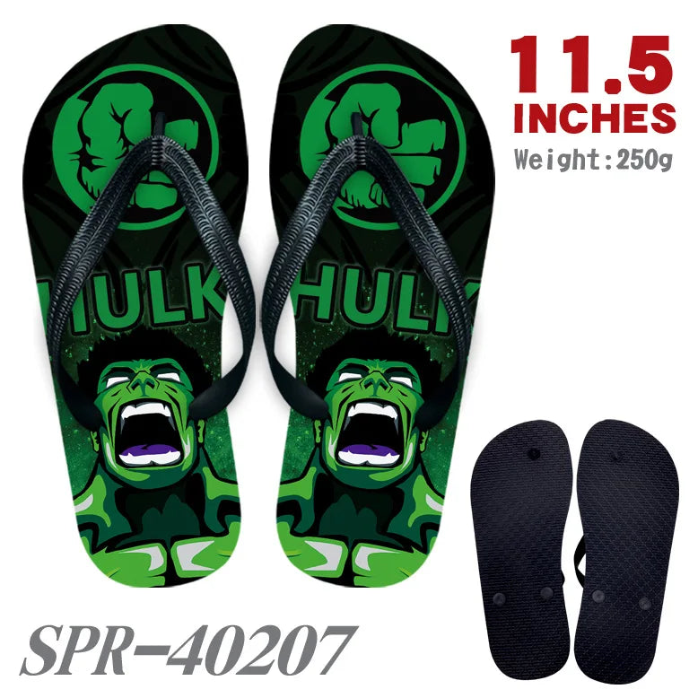 Marvel Superhero Flip Flops – Batman, Hulk, Iron Man, and More | Cartoon Anime Cosplay Sandals, Home Shoes for Men, Women, and Teens - Premium slippers from Lizard Vigilante - Just $29.99! Shop now at Lizard Vigilante