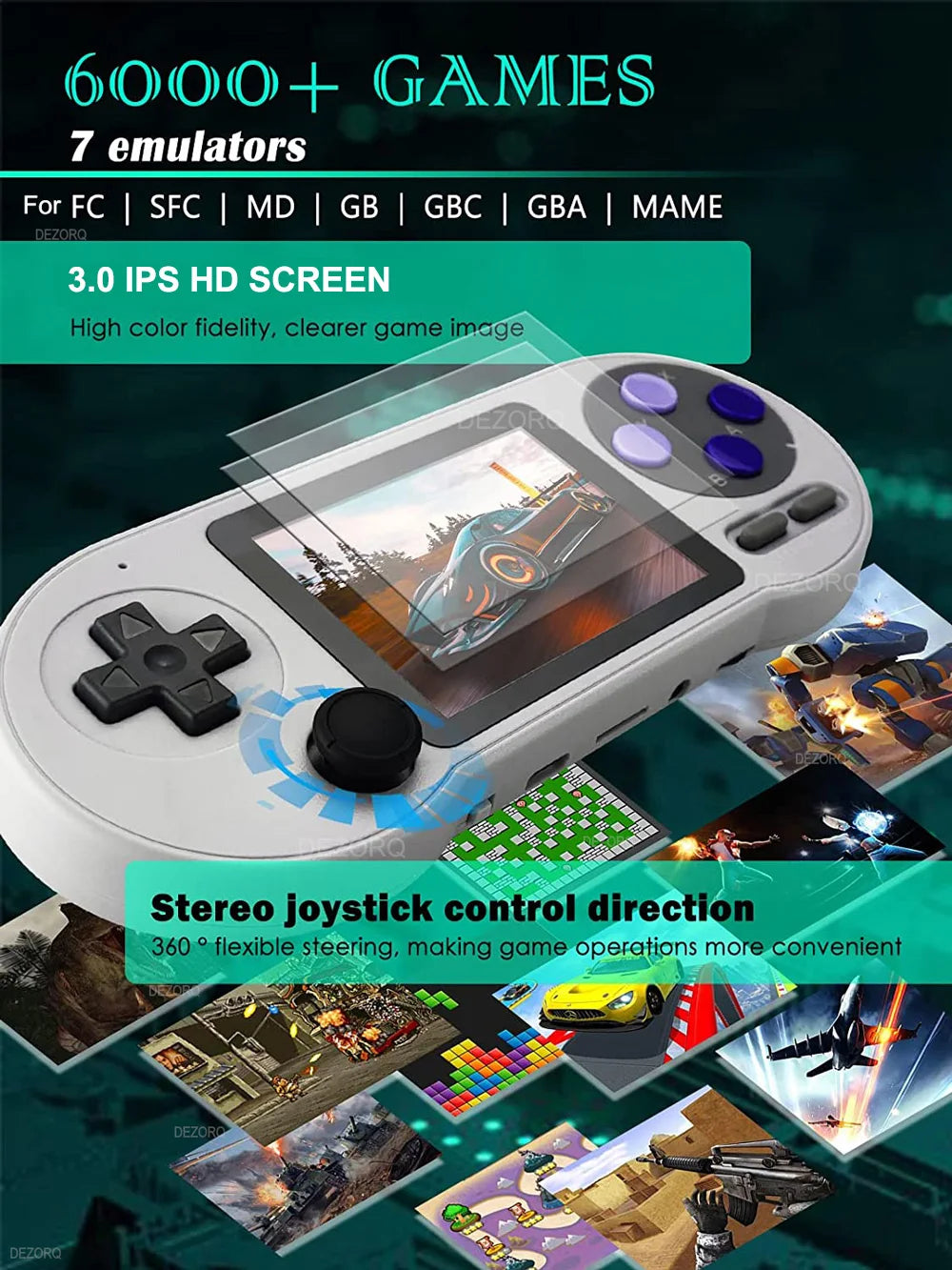 Mini Pocket Handheld Game Player SF2000 – 6000+ Retro Games, 3.0" Screen, for SNES, GBA, MAME, & More - Premium handheld video game from Lizard Vigilante - Just $28.99! Shop now at Lizard Vigilante