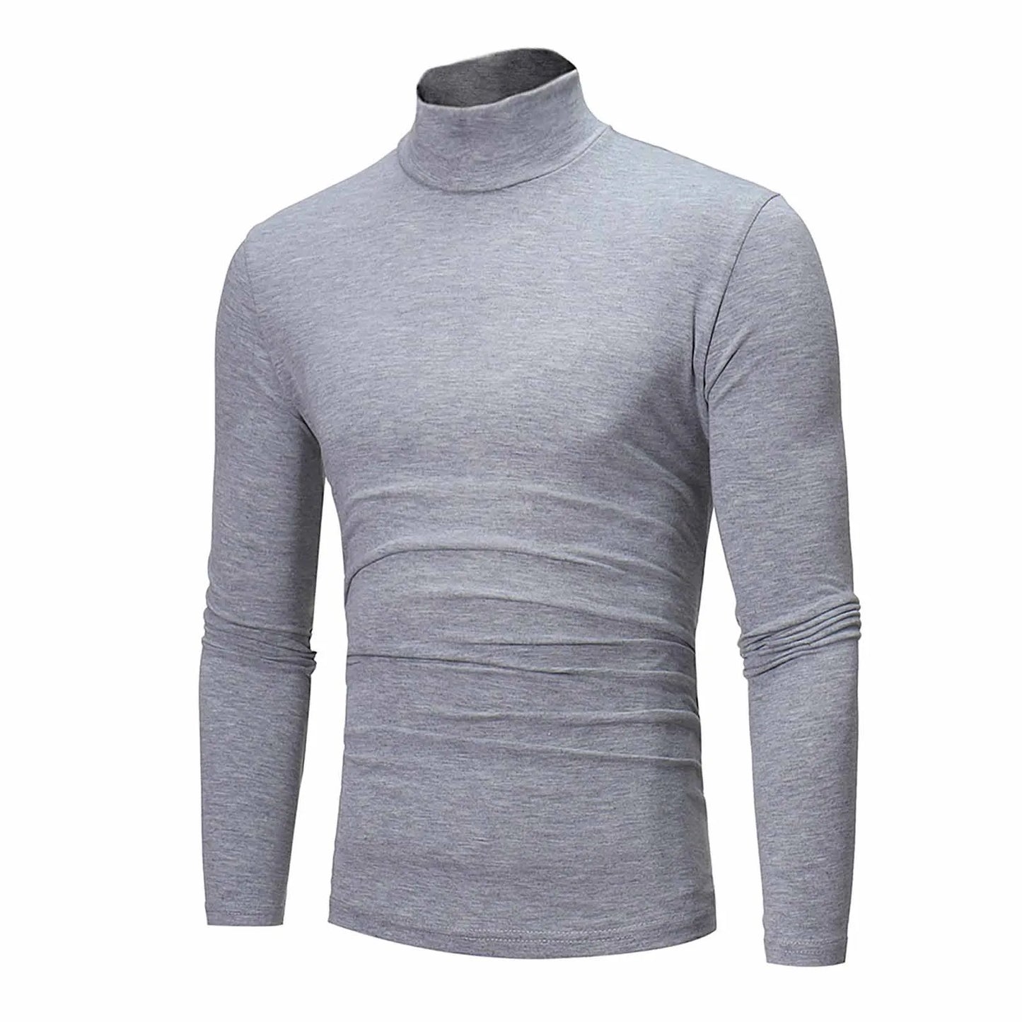 Men's Thermal Long Sleeve Turtleneck T-Shirt – Casual Slim Fit Pullover Top for Autumn and Winter - Premium turtleneck from Lizard Vigilante - Just $32.88! Shop now at Lizard Vigilante