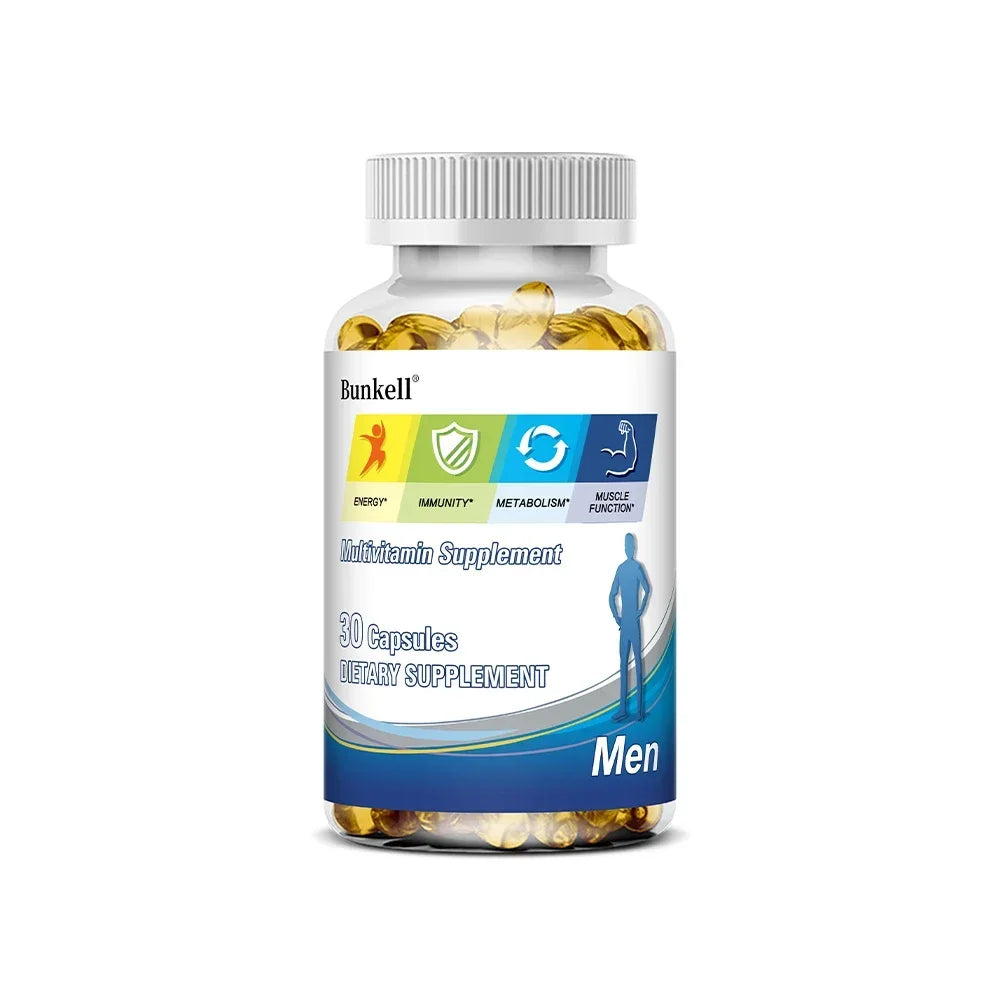 Multivitamin Capsules - Support Energy, Immunity, Metabolism, Muscle Function, Dietary Supplement for Men