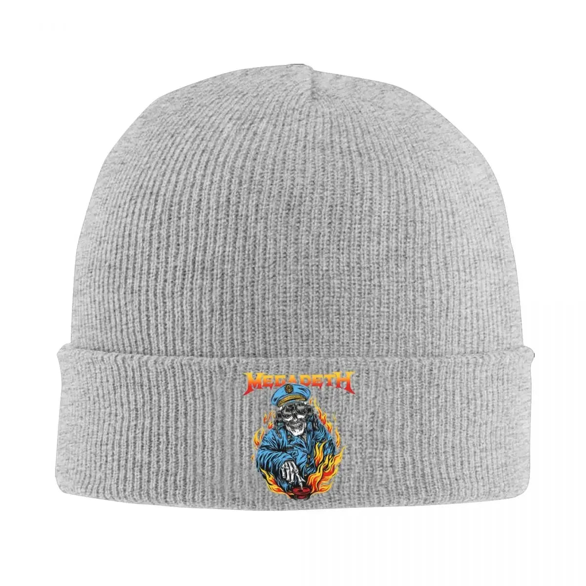 Megadeth Knitted Beanie – Warm Skullies & Hip-Hop Winter Hat for Metal Fans - Premium beanie from Lizard Vigilante - Just $21.88! Shop now at Lizard Vigilante