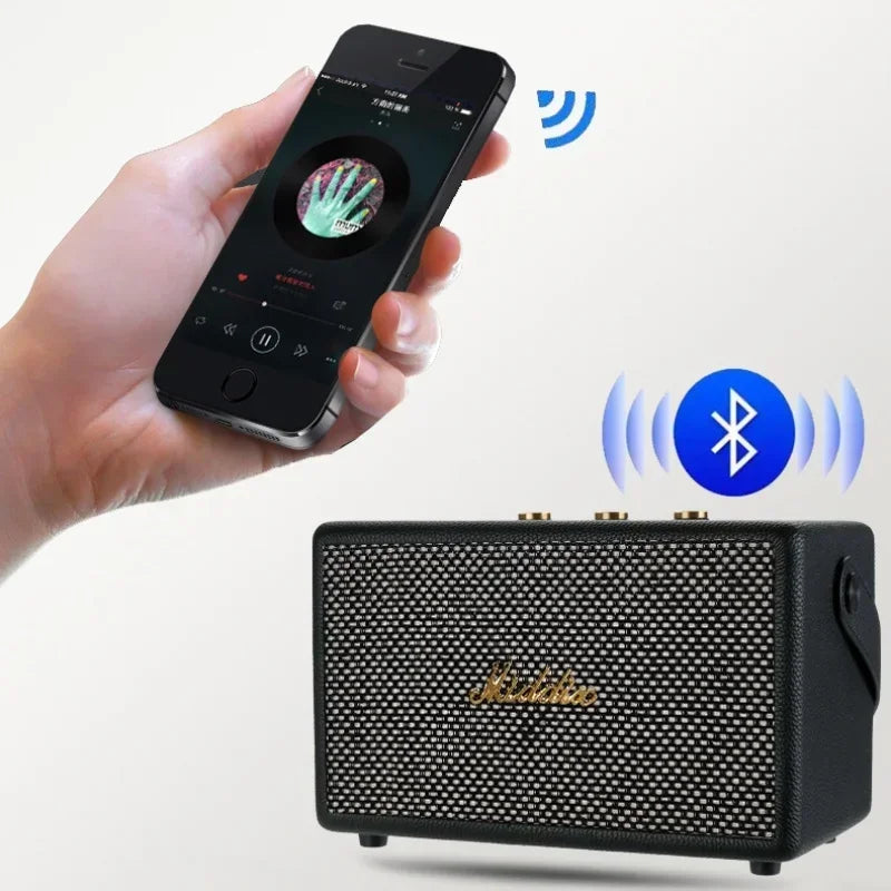 🔊 KEEGAR BloodRiff Retro Bluetooth Speaker — 200W Wooden Portable Sound Beast with Hi-Res Stereo for Rockers, Rebels & Road Dogs